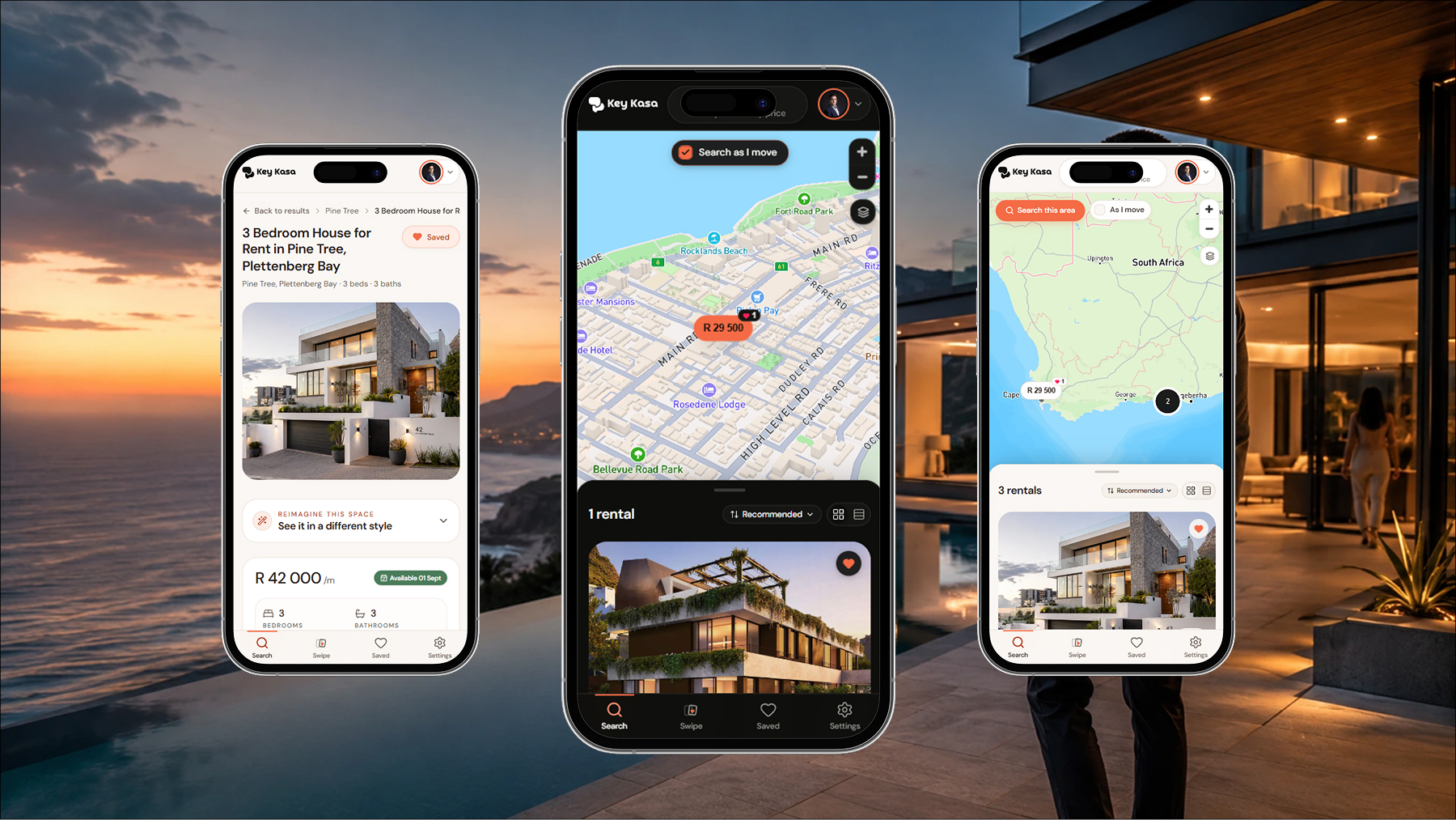 Keykasa mobile app screens