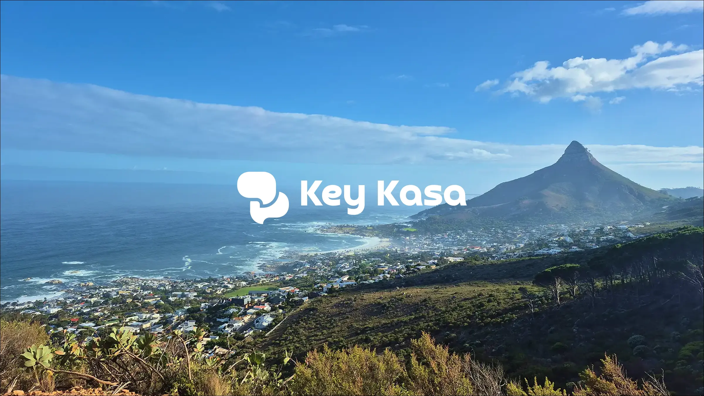 KeyKasa brand over the Cape Town coastline and Lion's Head